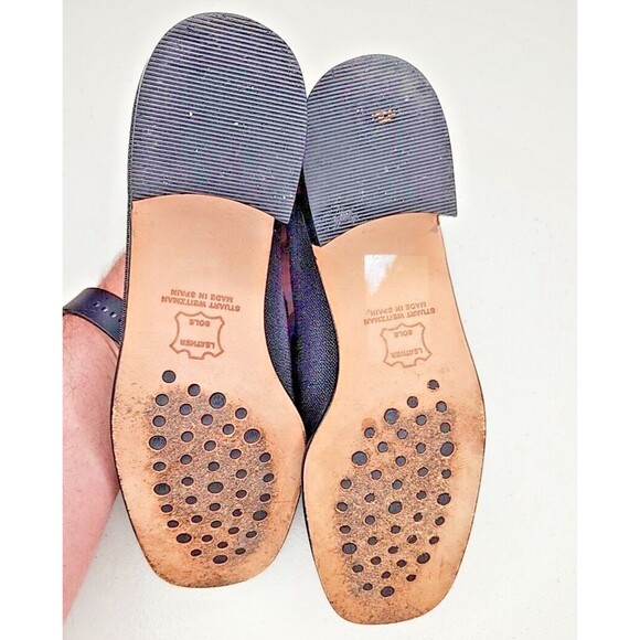 Stuart Weitzman Black Loafer Tortoise Trim Size 10 Slip-On Designer Shoes Flats - Picture 9 of 9